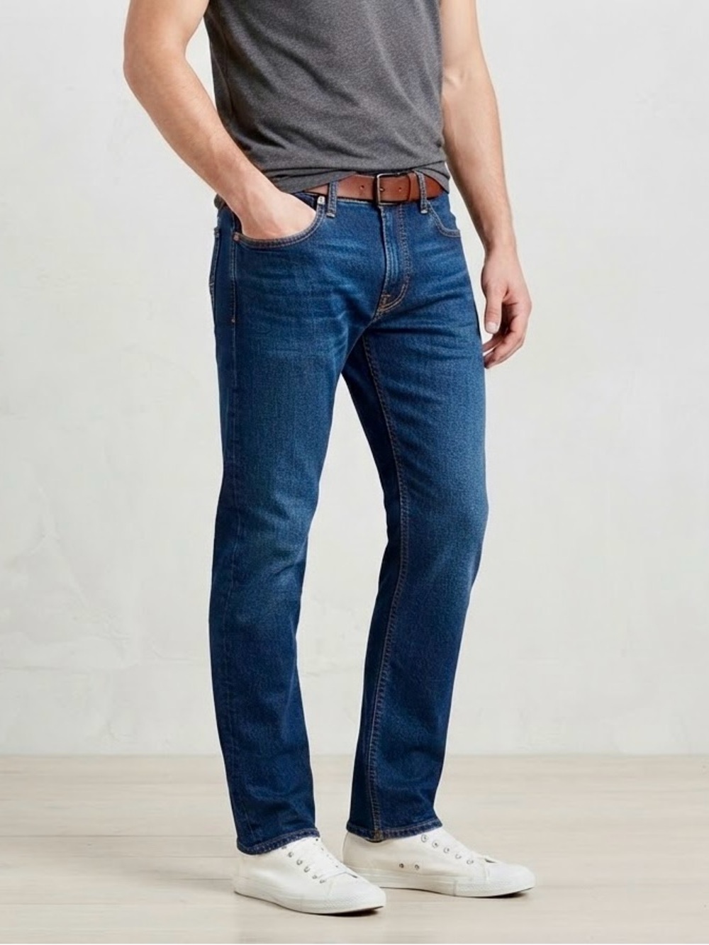 Levi's 513 Mens Jeans Size 30x30 Slim Straight Fit Dark Wash Denim Blue Pants